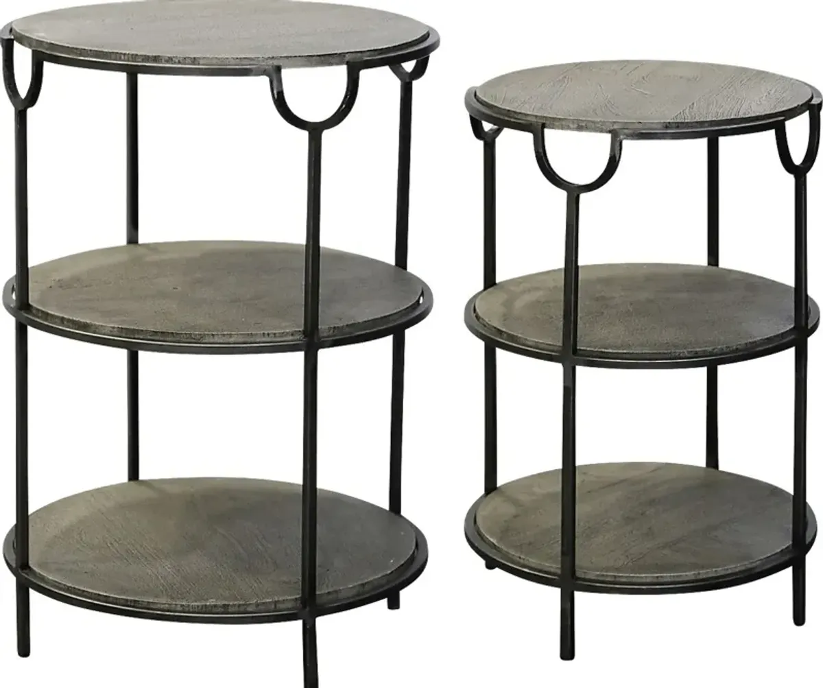 Avarado Gray Nesting Tables, Set of 2