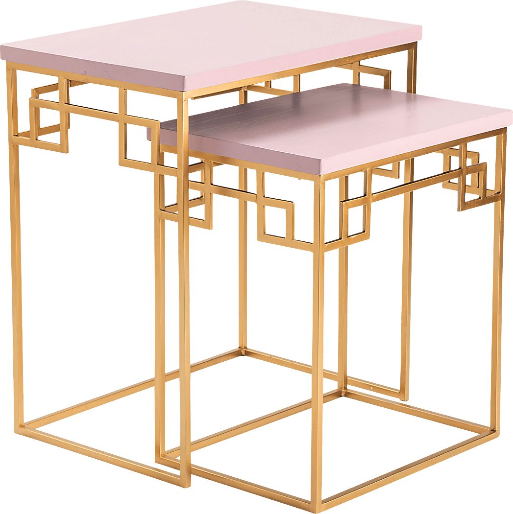 Laudeen Pink Nesting Tables, Set of 2