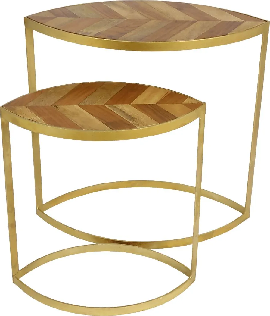 Lahave Gold Nesting Table Set of 2