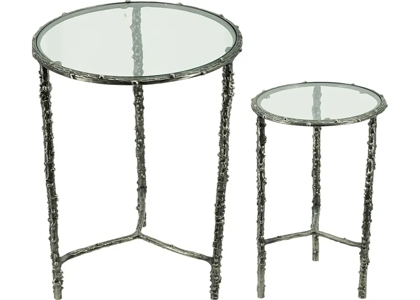 Colanade Silver Nesting Table, Set of 2