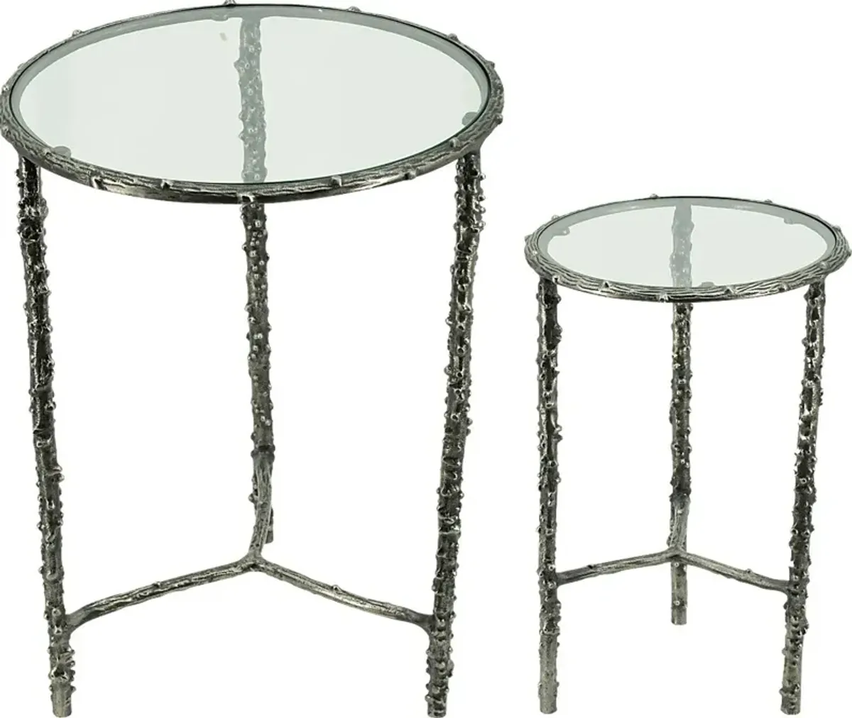 Colanade Silver Nesting Table, Set of 2