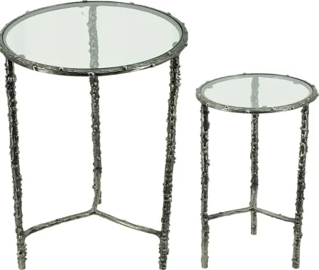 Colanade Silver Nesting Table, Set of 2