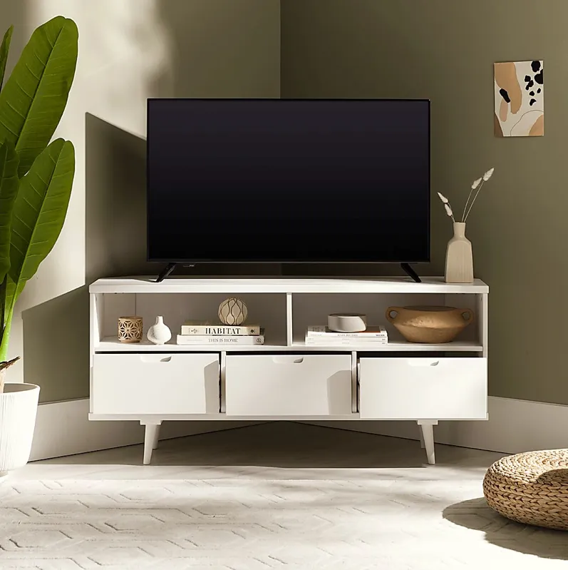 Vyena White TV Console