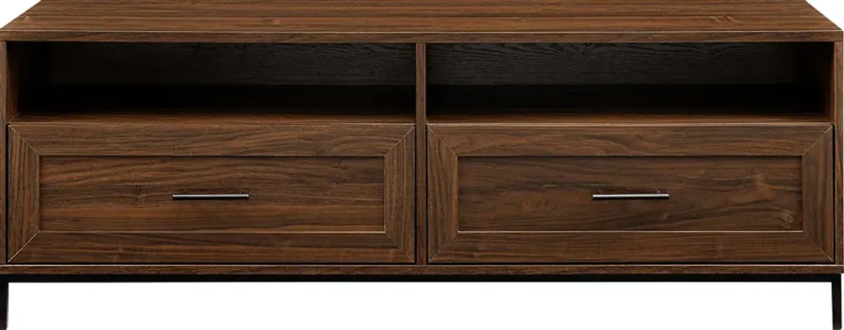 Ivellan Brown 2 Drawer TV Console