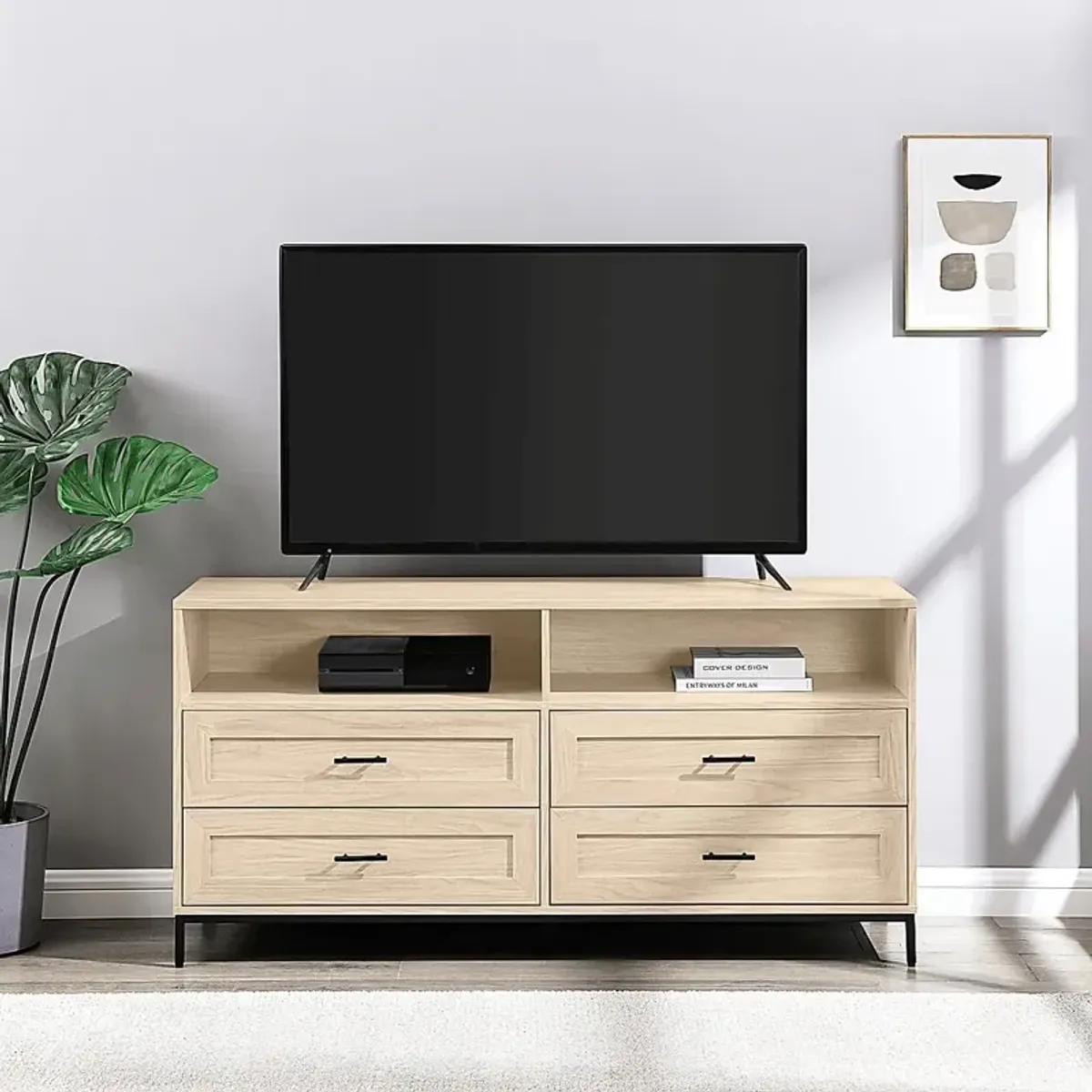 Ivellan Beige 4 Drawer TV Console