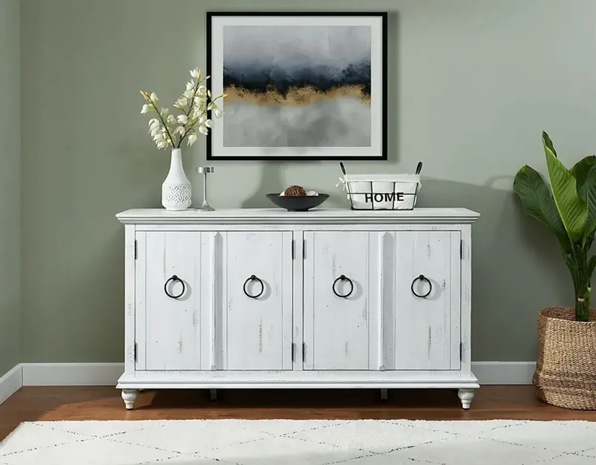 Bartelt White 65 in. Console