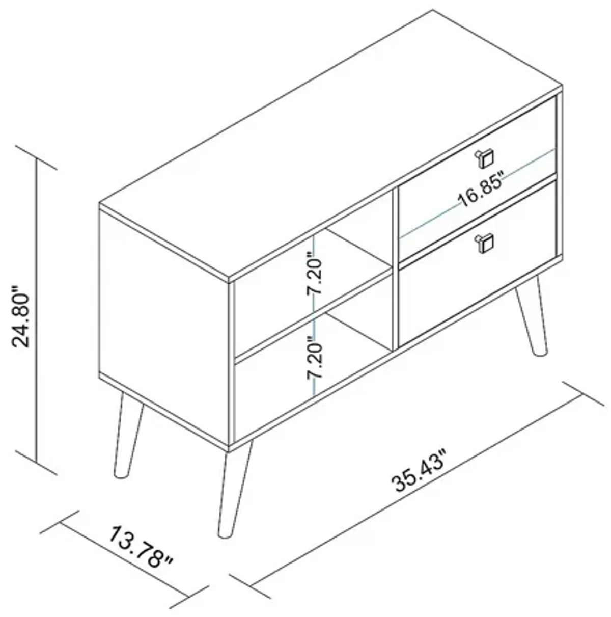 Brawner White 35.5 in. Console