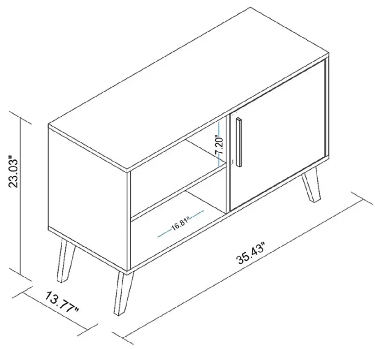 Exmore White 35.5 in. Console