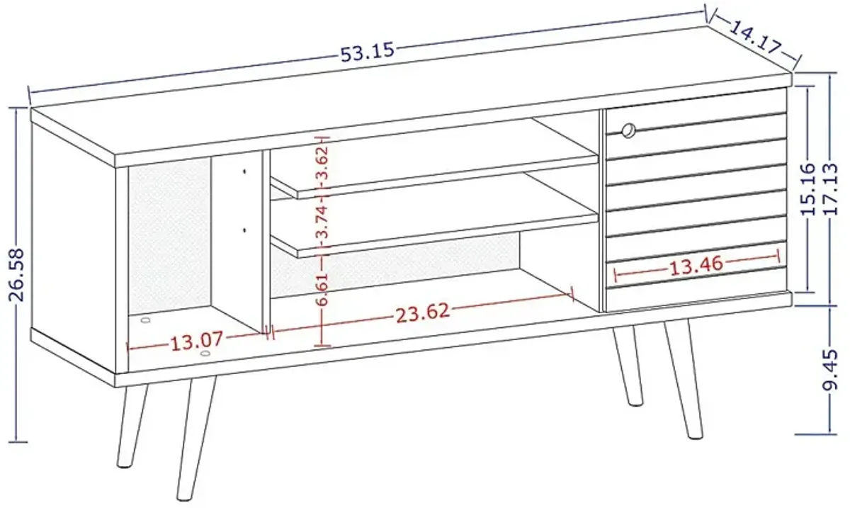 Guemes II White 53.5 in. Console