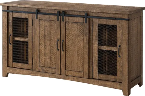 Odessa Crossing Dark Brown 65 in. Console