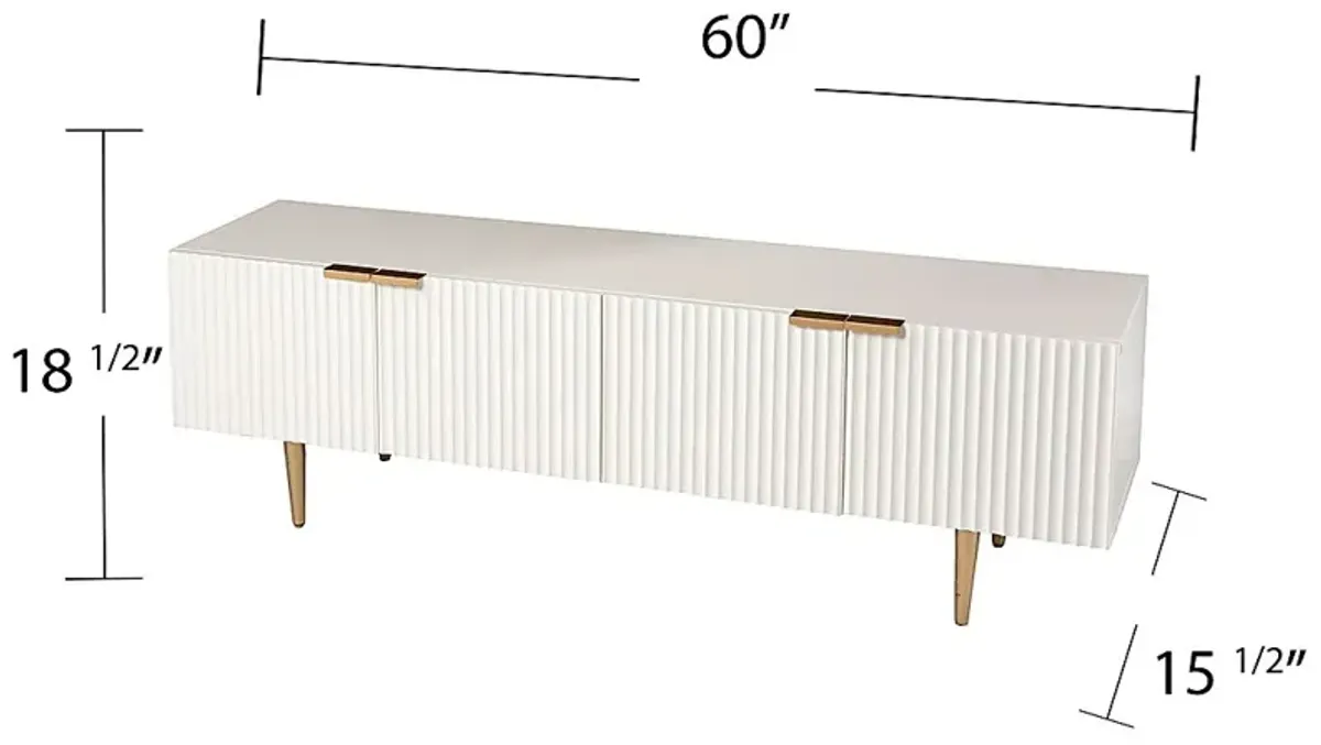 Kassarine White 60 in. Console