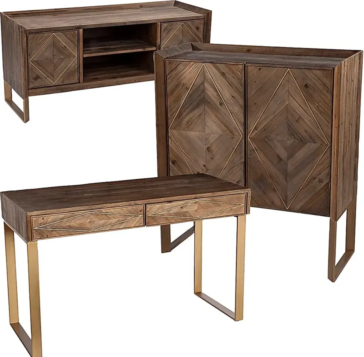 Brushboro Brown 50 in. Console