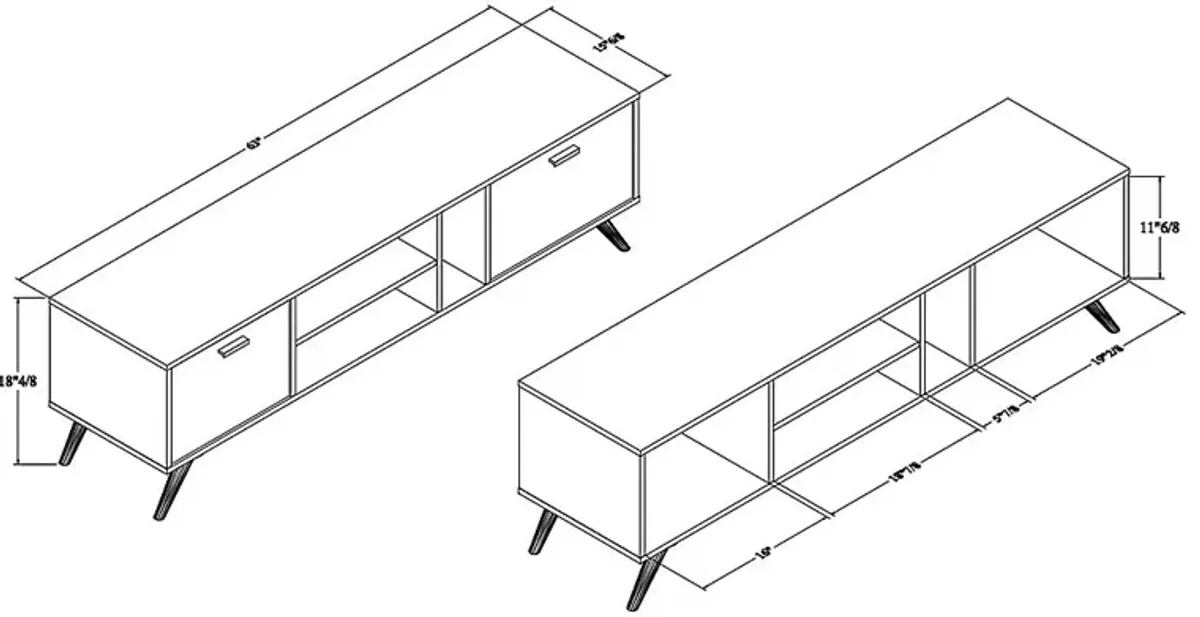 Cobblehill Dark Gray 63 in. Console