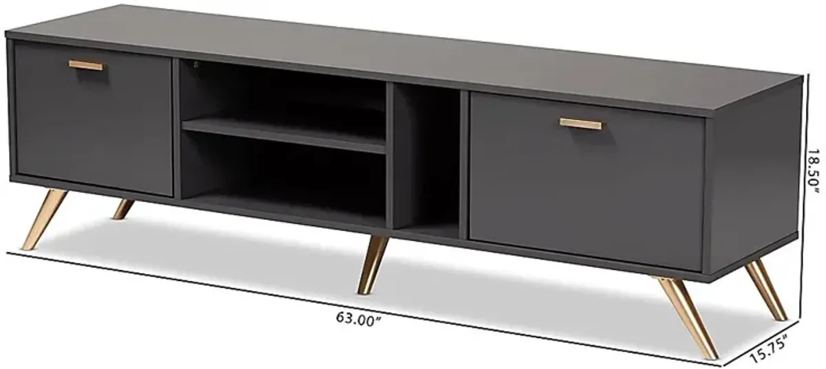 Cobblehill Dark Gray 63 in. Console