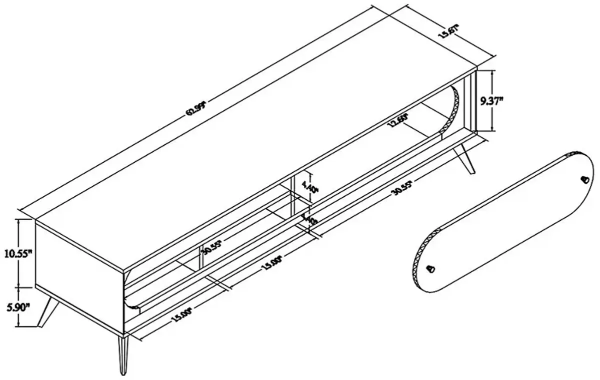 Wapato Brown 63 in. Console