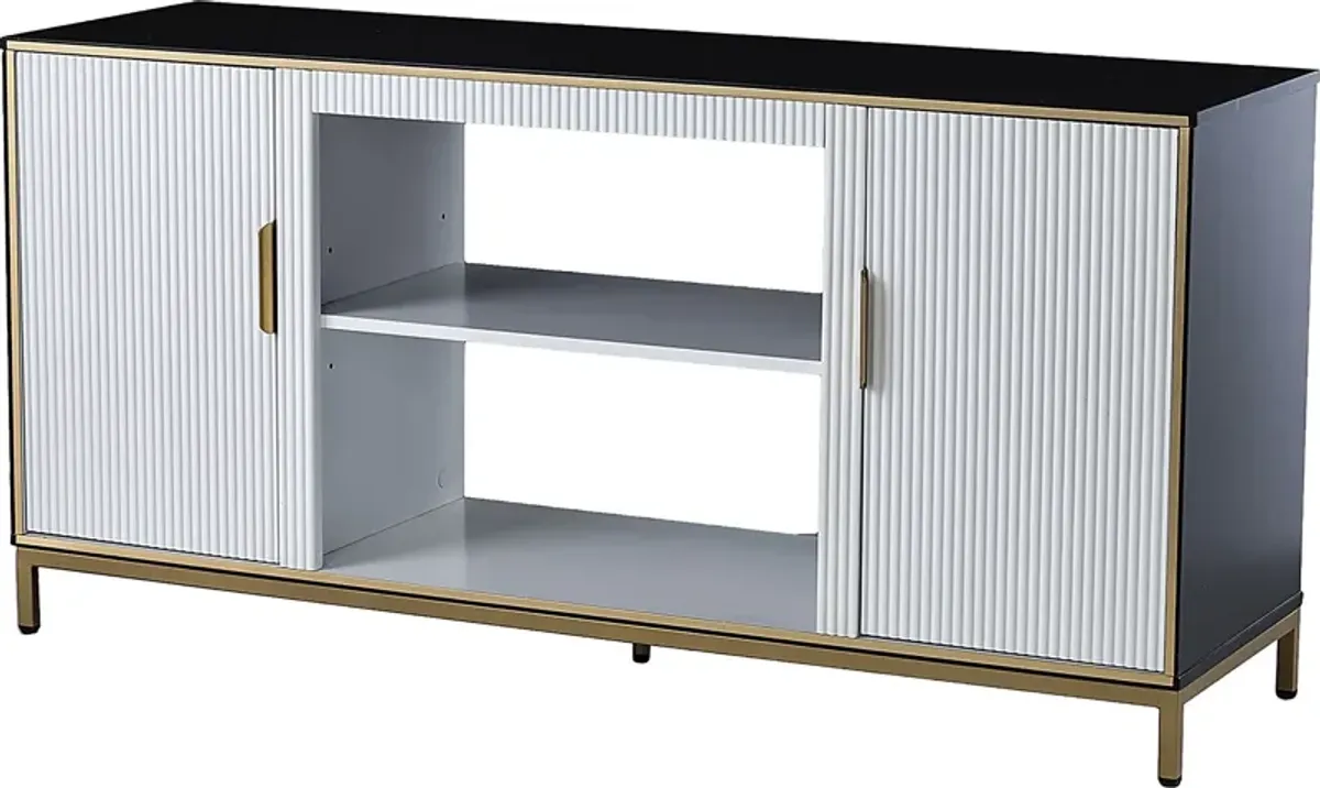 Rascher White 54 in. Console