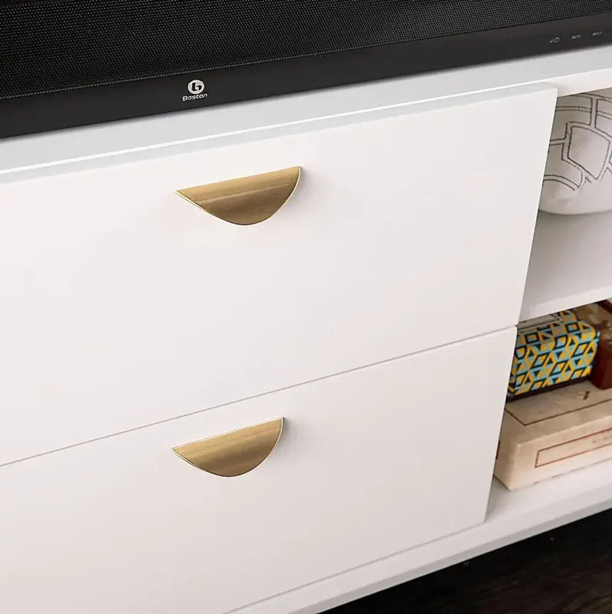 Landaue White 58 in. Console