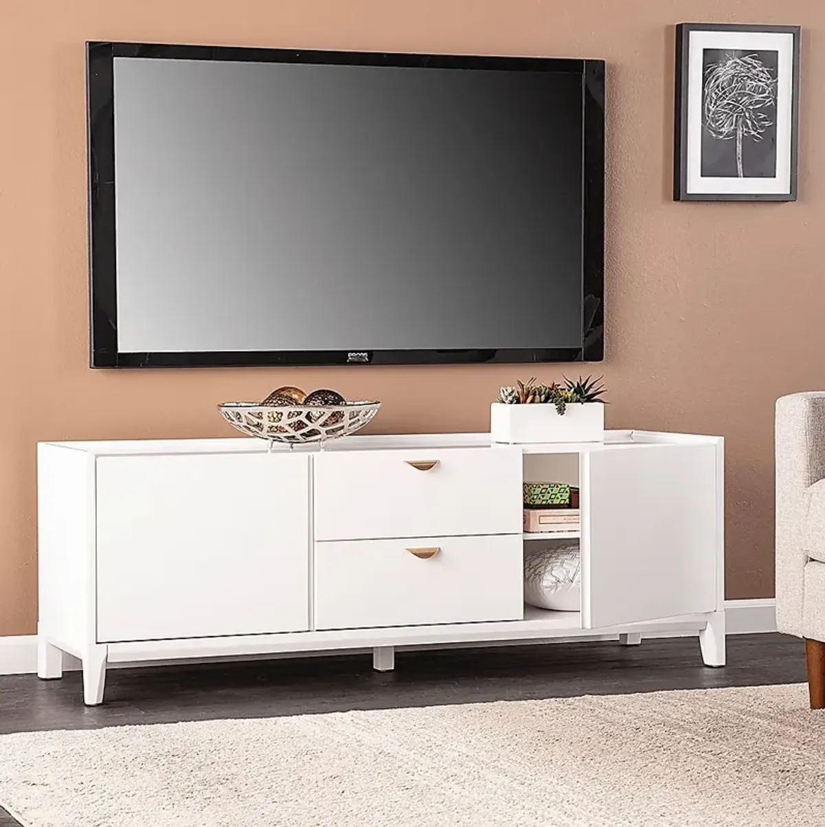 Landaue White 58 in. Console