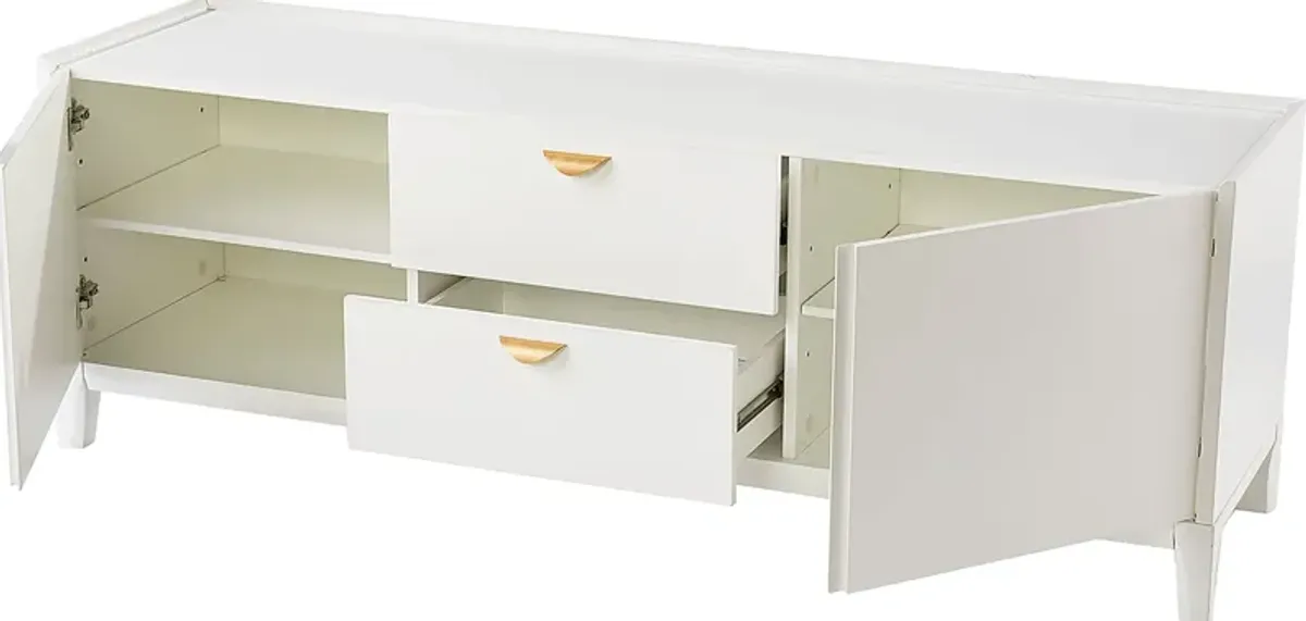 Landaue White 58 in. Console