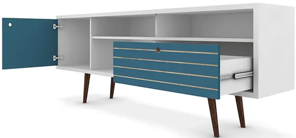 Vallar White/Blue 71 In. Console