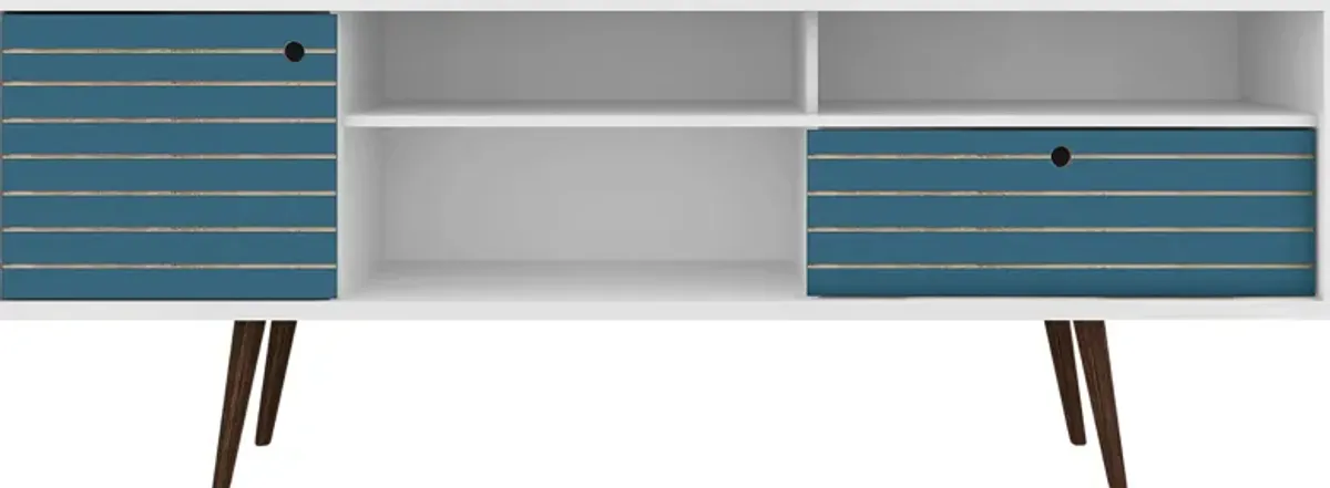 Vallar White/Blue 71 In. Console