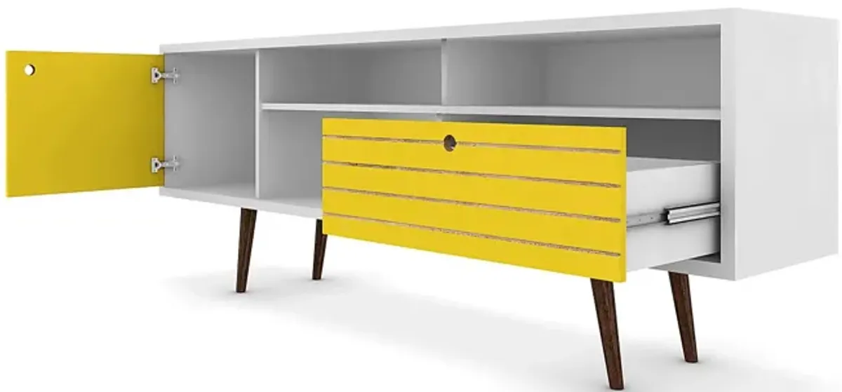 Vallar White/Yellow 71 In. Console