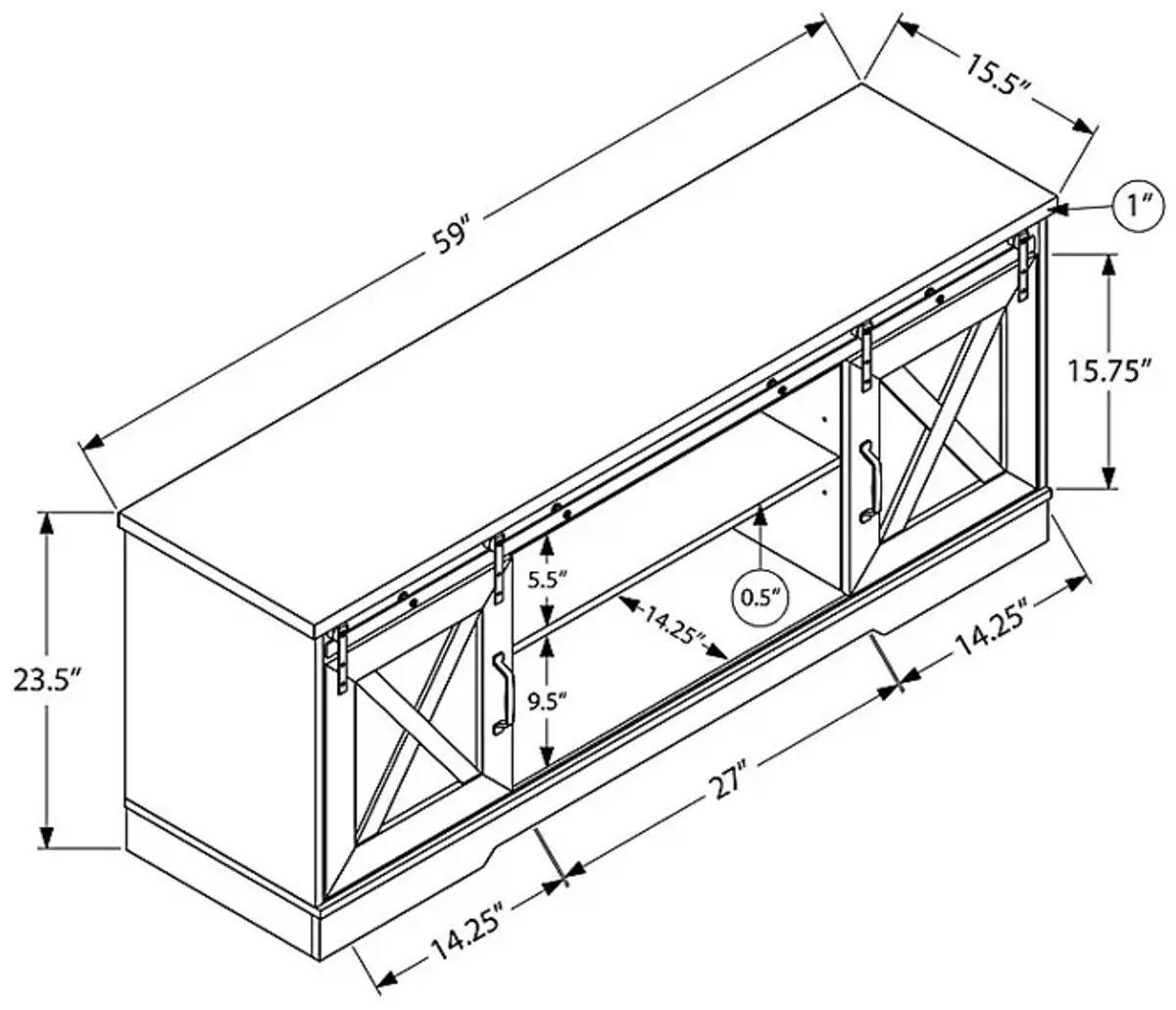 Accolyn Taupe 59 in. Console