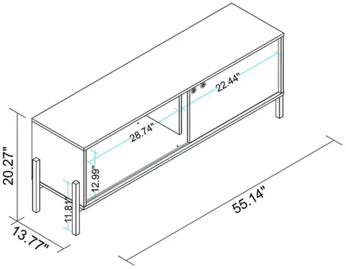 Southmont 55 in. White Console
