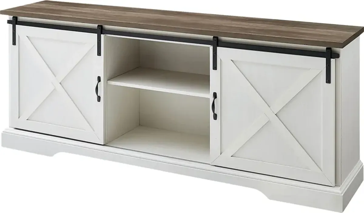 Meador White 70 in. Console