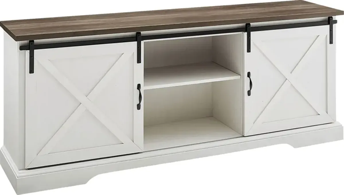 Meador White 70 in. Console