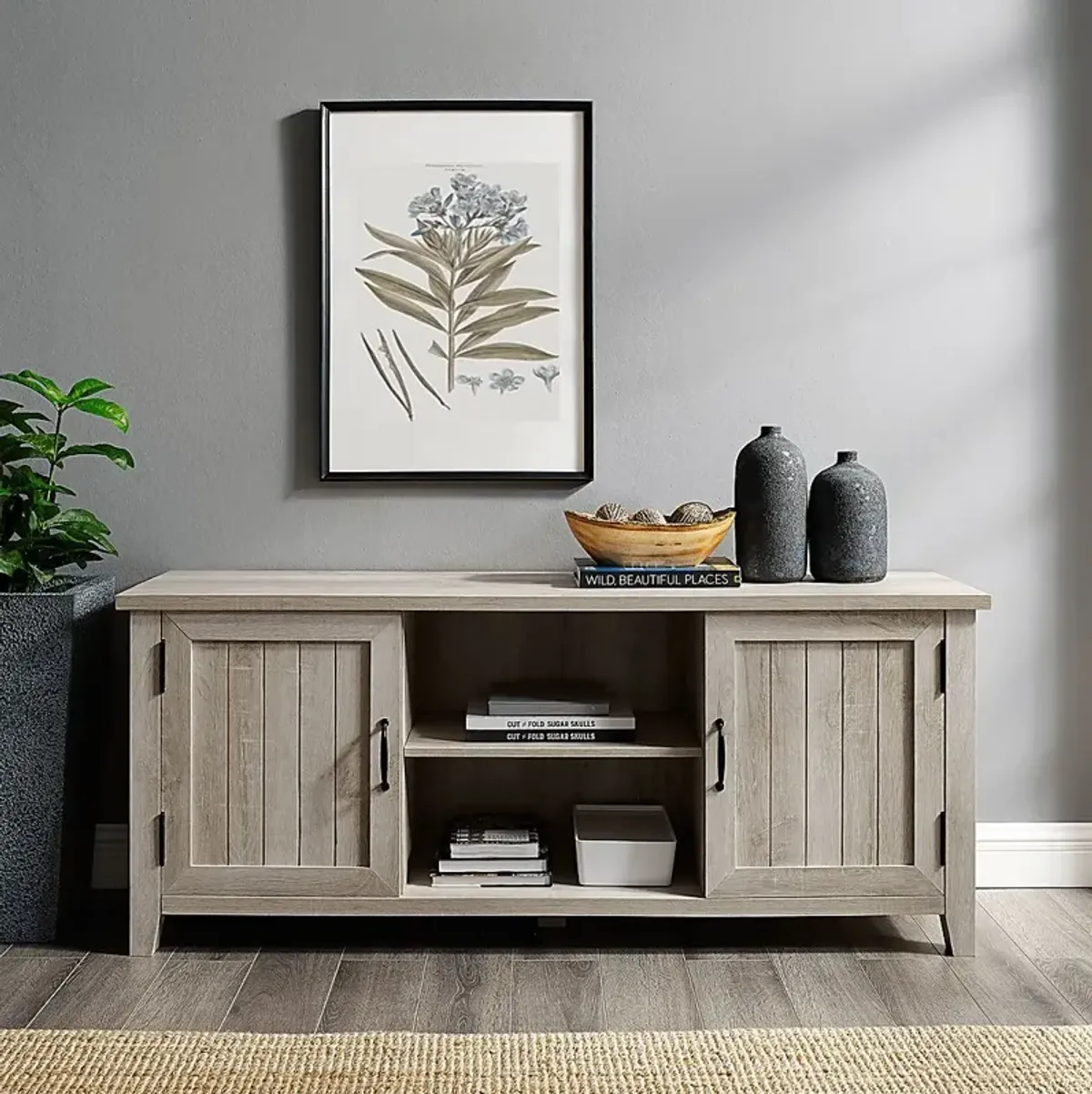 Draycott White Oak 58 in. Console