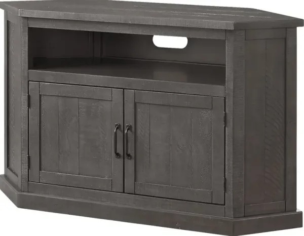 Rustic Path Gray 49.5 in. Corner Console