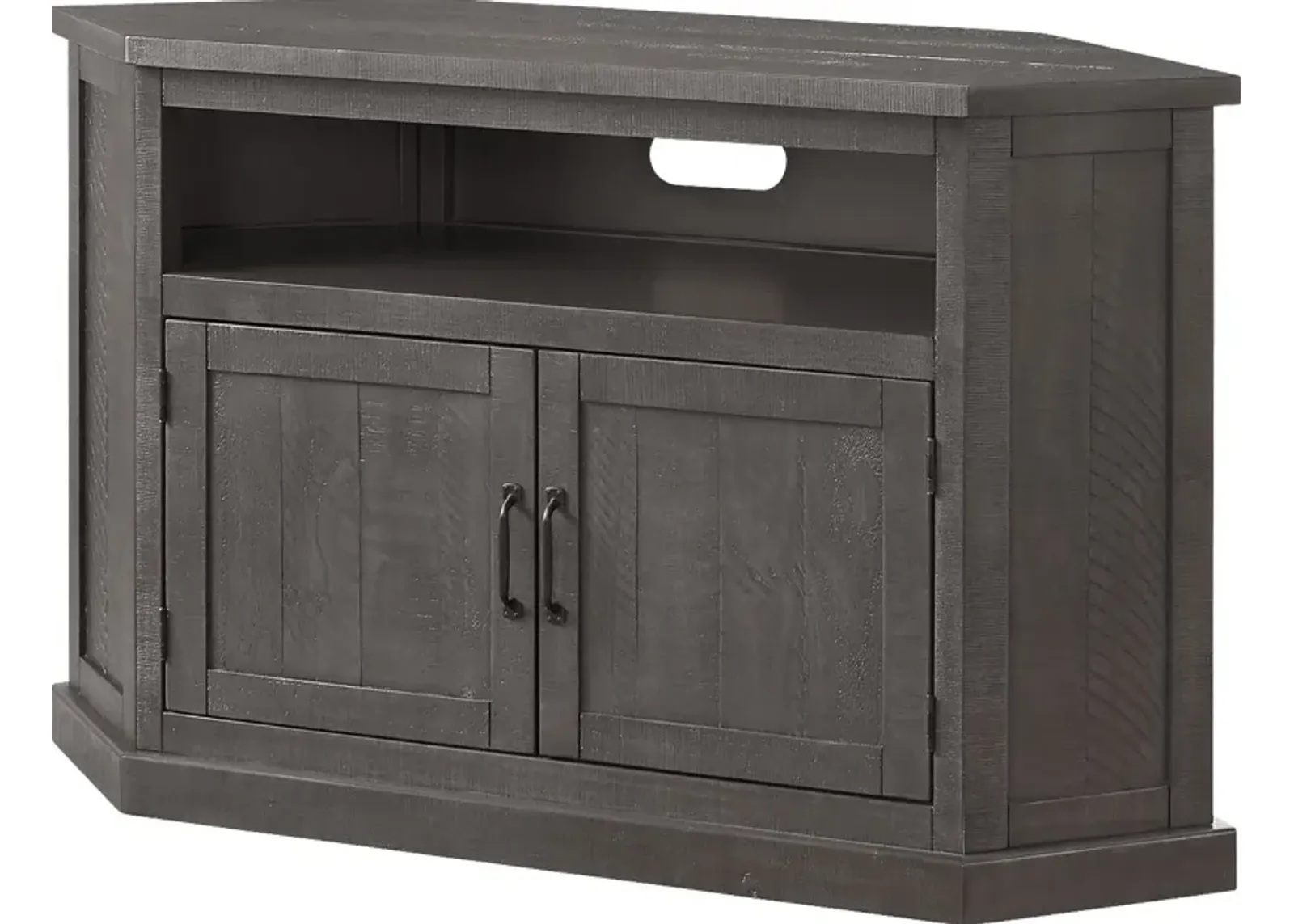 Rustic Path Gray 49.5 in. Corner Console