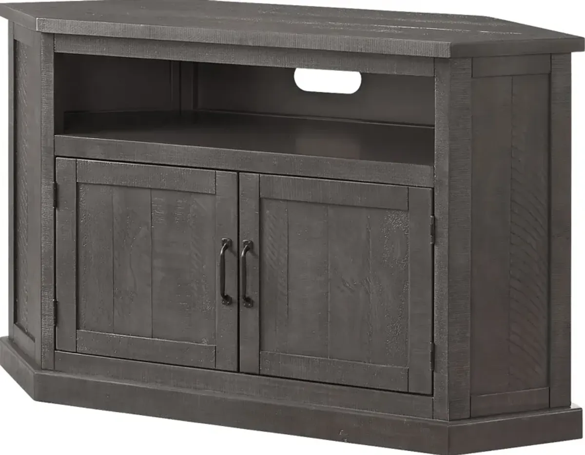 Rustic Path Gray 49.5 in. Corner Console