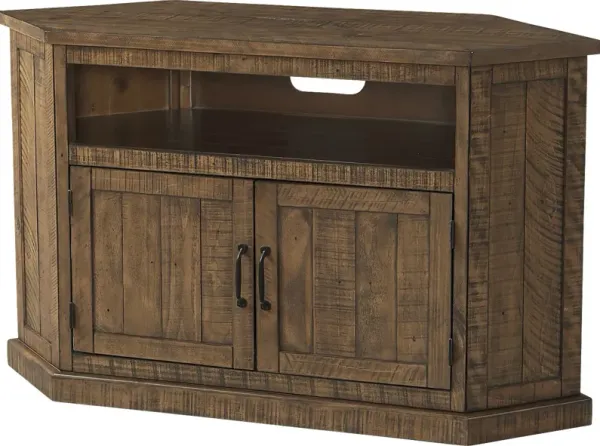 Rustic Path Brown 49.5in Corner Console
