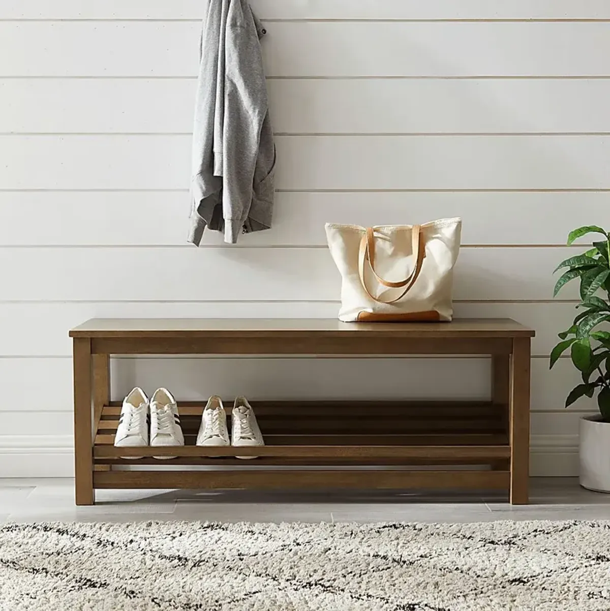 Elliron Brown Entry Bench