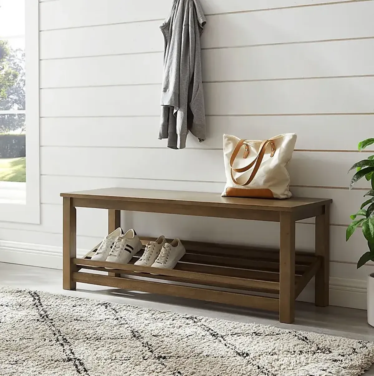 Elliron Brown Entry Bench