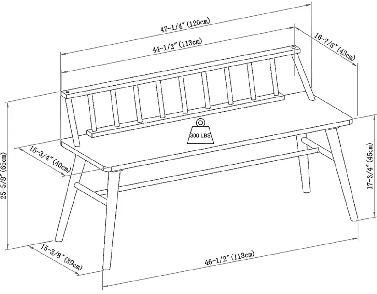 Fernndale Black Bench