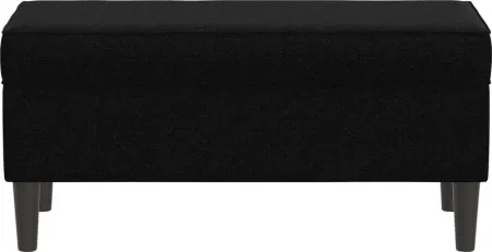 Charette Black Storage Bench