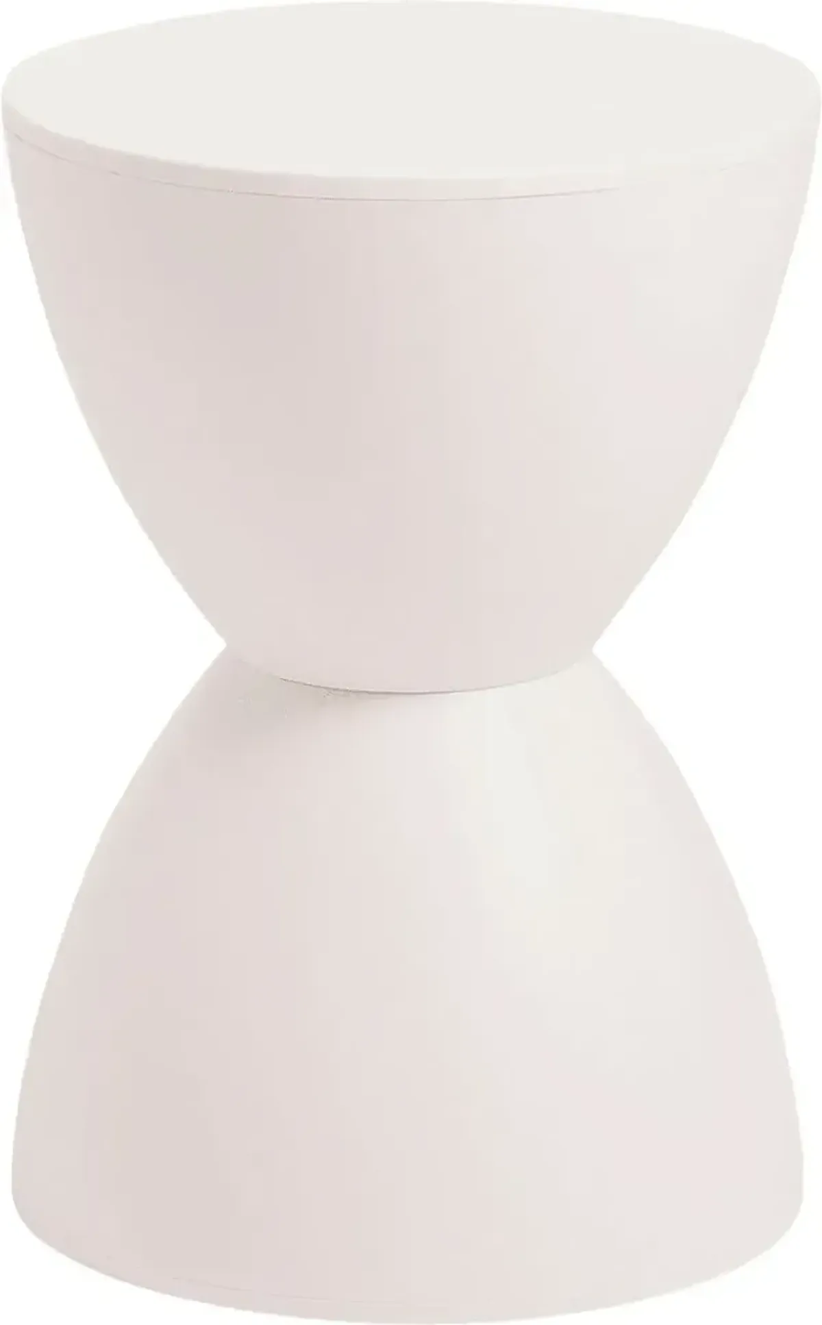 Deschamp White Accent Stool