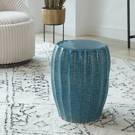 Chartres Blue Accent Stool