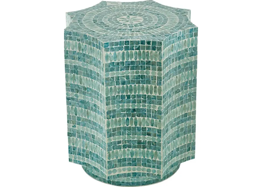 Ramelle Blue Accent Stool