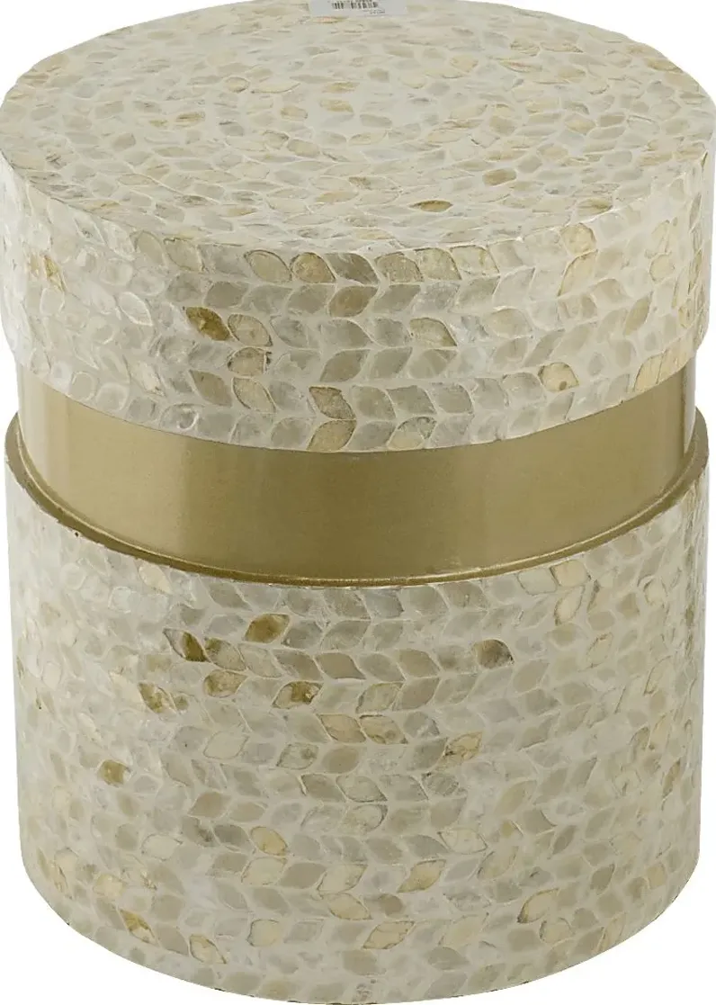 Ashyia Cream Accent Stool