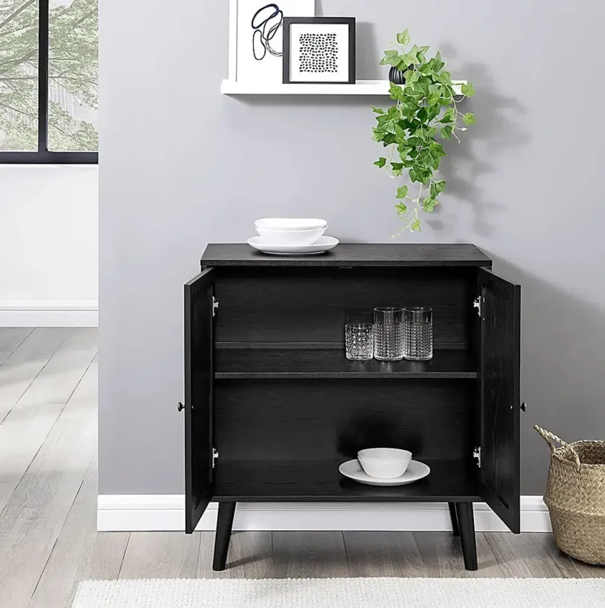 Woodsia Black Accent Cabinet