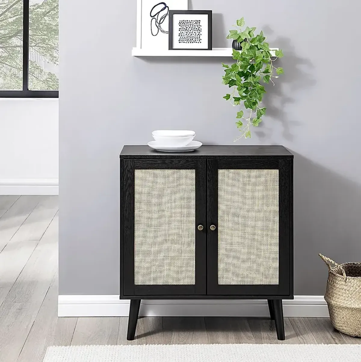 Woodsia Black Accent Cabinet