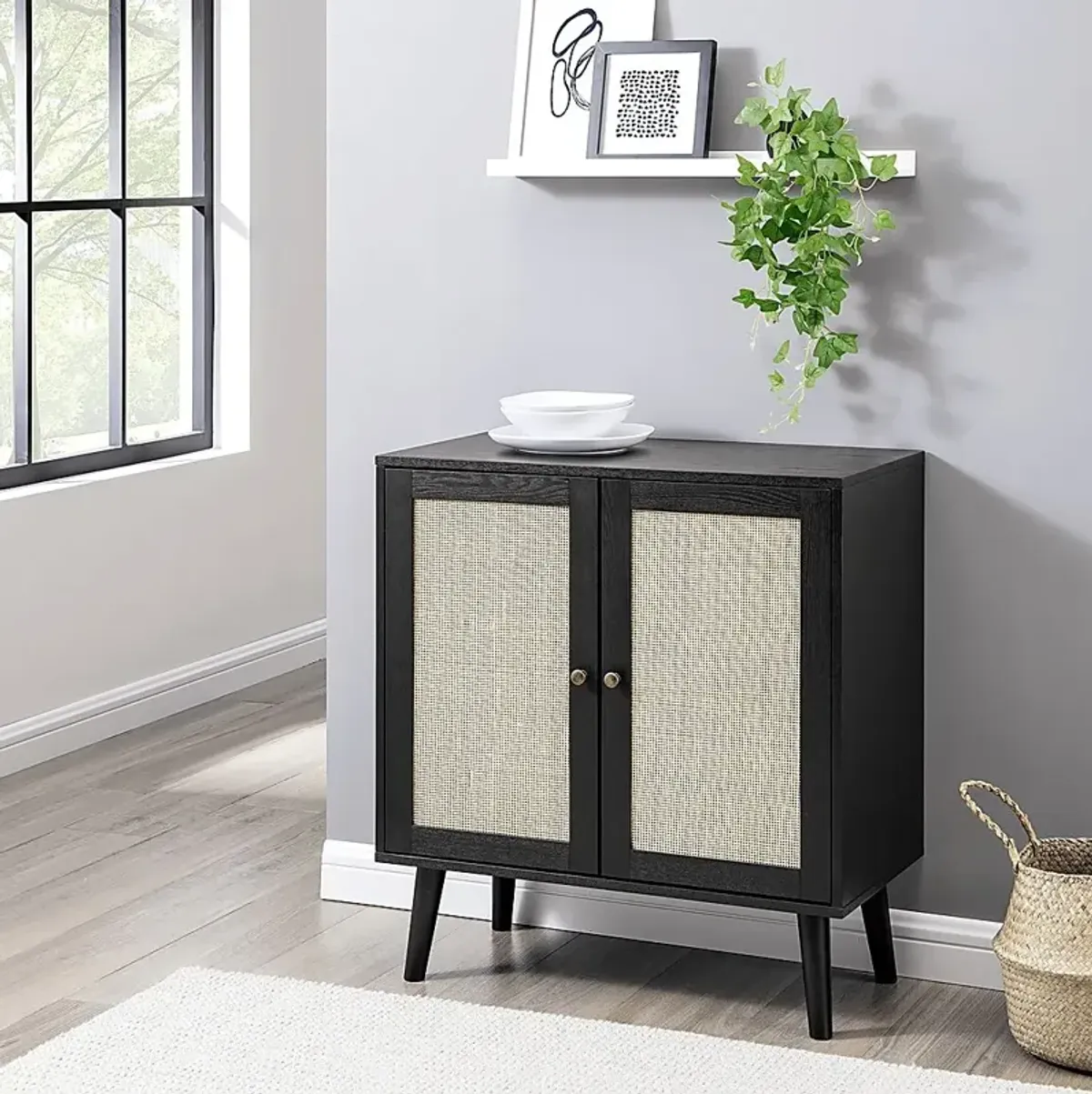 Woodsia Black Accent Cabinet