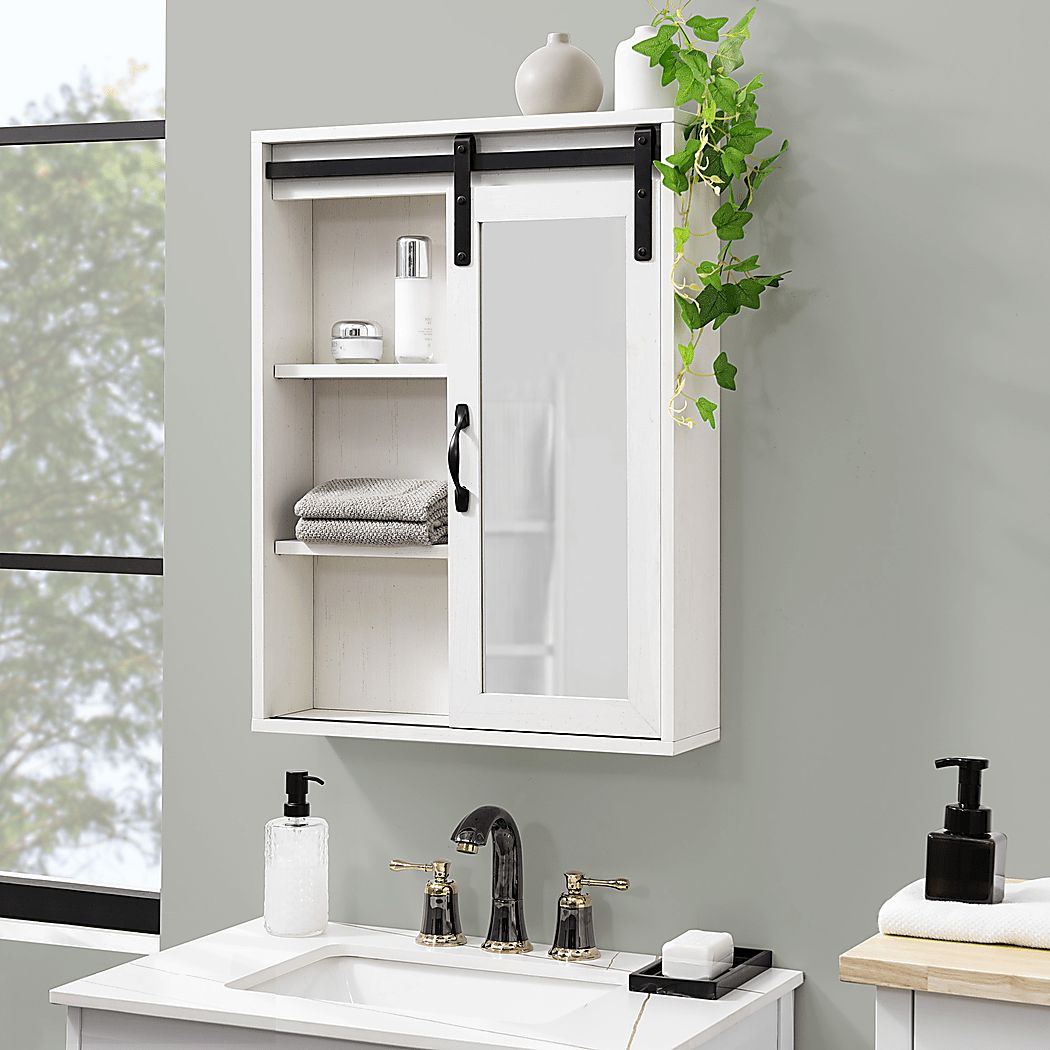 Elnoran White Wall Cabinet