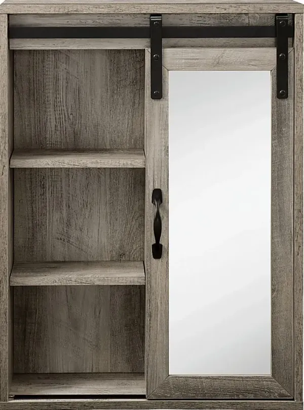 Elnoran Gray Wall Cabinet