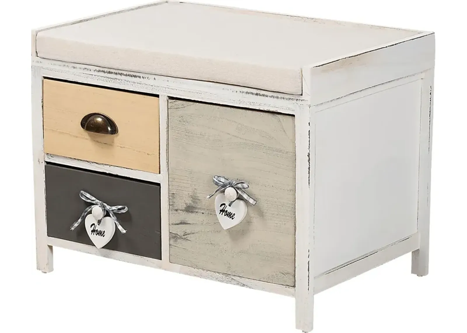 Seigle Beige Storage Bench