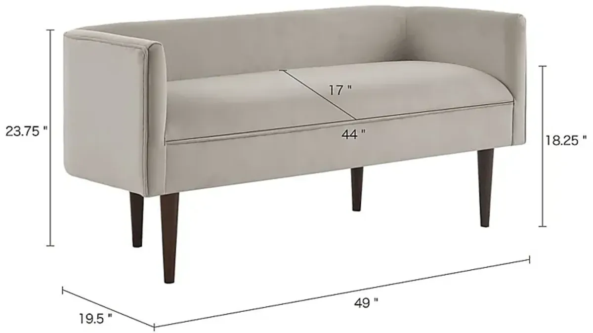 Onderdon Beige Accent Bench